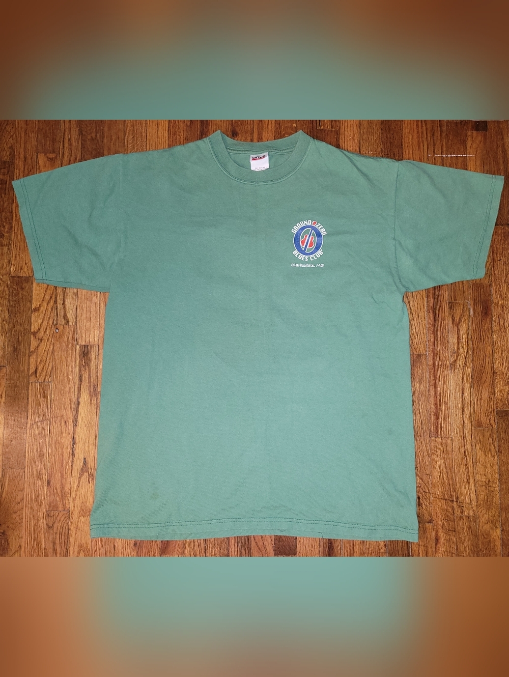Ground Zero Blues Club Clarksdale Mississippi Green T-Shirt sz L